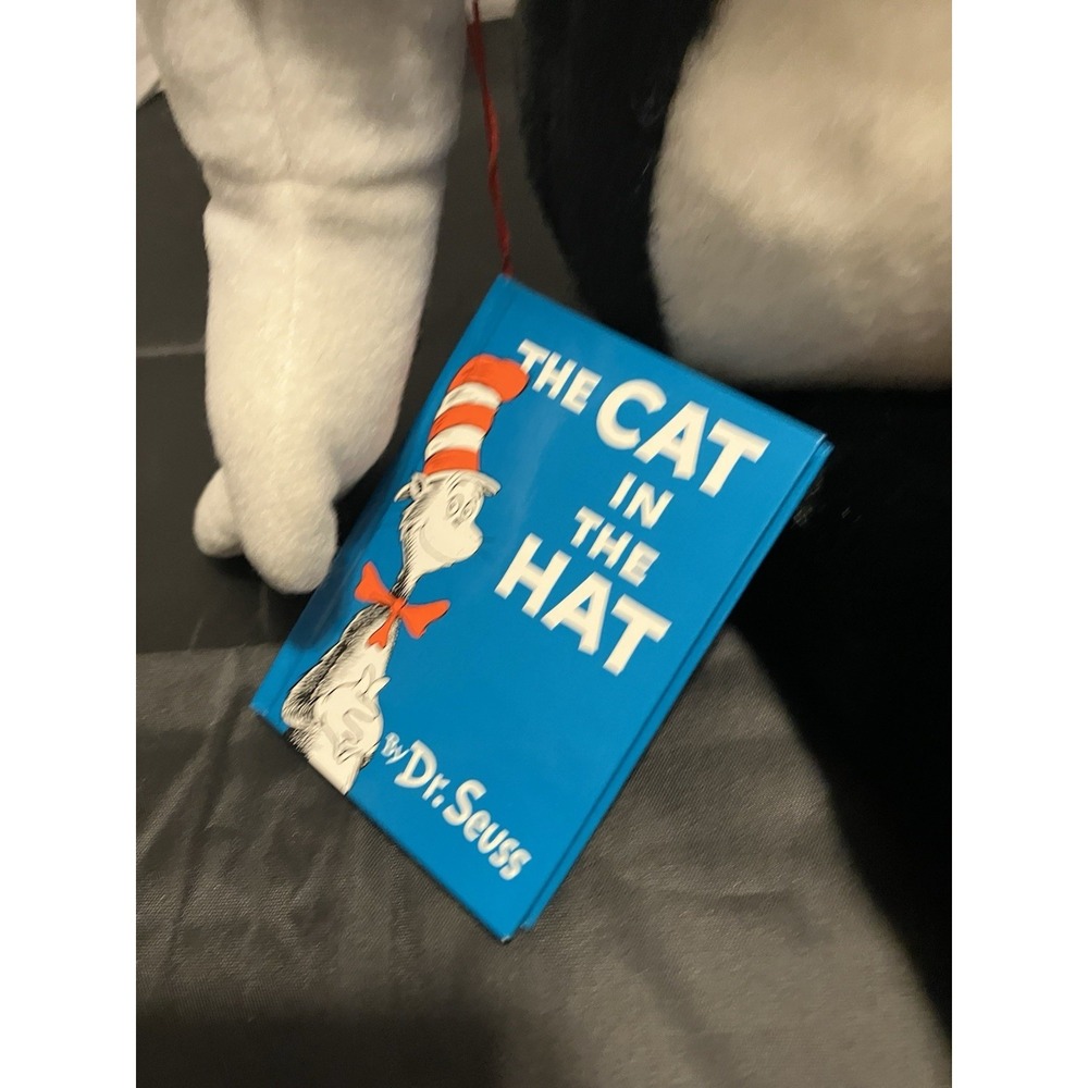 Vtg Dr. Seuss 1995 The Cat In The Hat Stuffed Plush Doll with Book 28" Retired - Picture 8 of 9